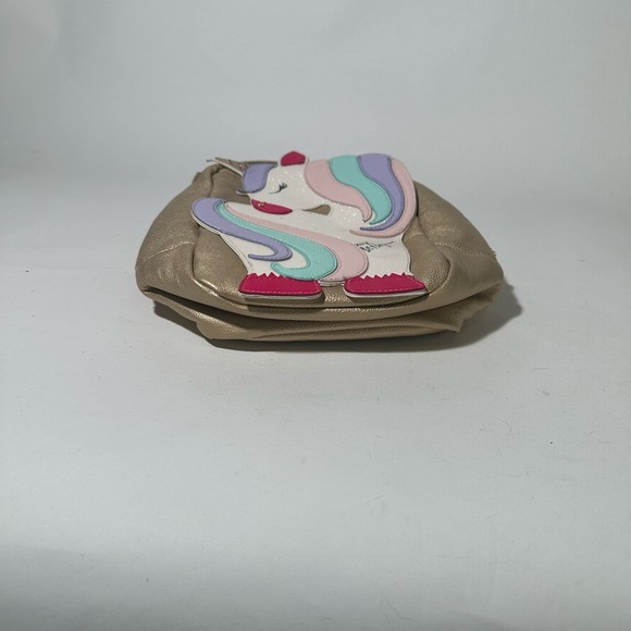 Pink and Gold Unicorn Backpack with Rounded Shape - Picture 3 of 6